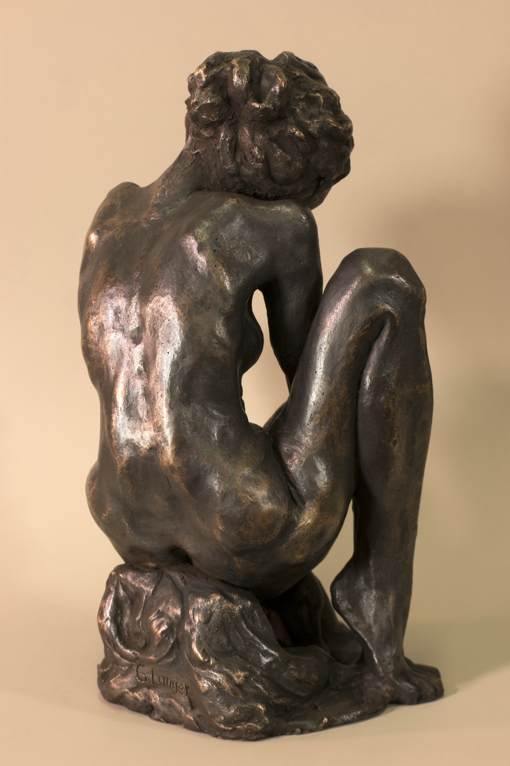 Gunter Langer, Sitzende, 2020, Bronze, 31 x 23 cm